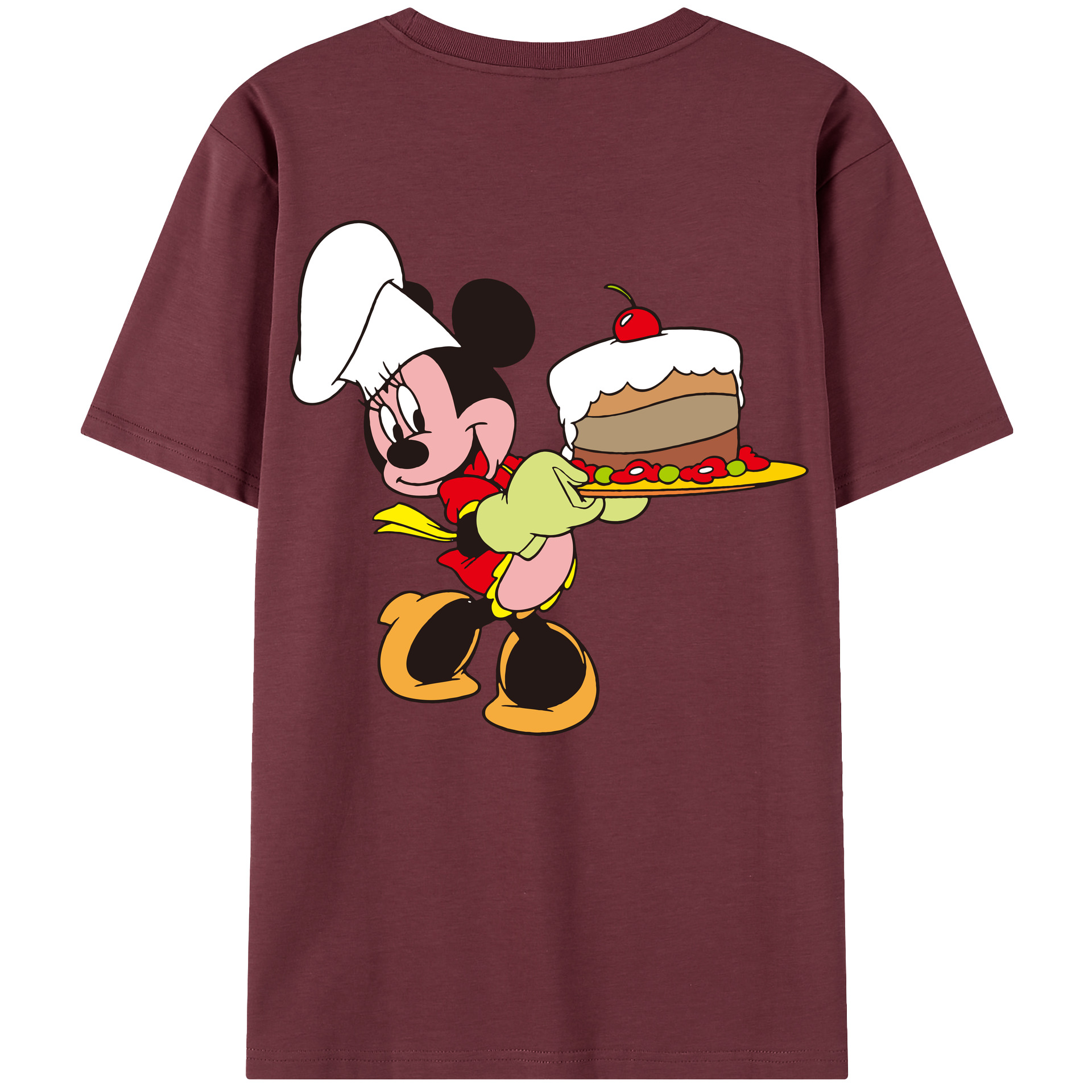 （画像用） ミッキーマウス Mickey Mouse 綿100％半袖Tシャツ（背面プリント）